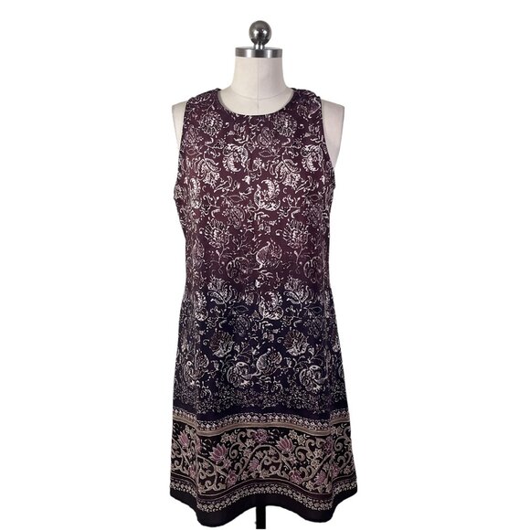 VTG Y2KSarah Richards  Dress Womens 9 Brown Sleeveless Floral Grunge 90s Cottage - Picture 1 of 9